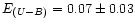 $E_{(U-B)}= 0.07\pm0.03$