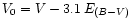 $V_{0}=V-3.1\,E_{(B-V)}$