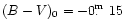 $(B-V)_0=-0\hbox{$.\!\!^{\rm m}$ }15$