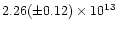 $2.26(\pm 0.12)\times10^{13}$