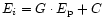 $E_i = G \cdot
E_{\rm p} + C$