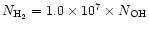 $\ensuremath{N_{\rm H_2}} = 1.0 \times 10^7 \times \ensuremath{N_{\rm OH}} $