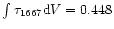 $\int \tau_{1667} {\rm d}V
= 0.448$