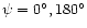 $\psi=0^\circ,180^\circ$