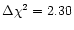 $\Delta \chi ^{2}=2.30$