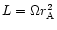 $L=\Omega {r}_{\rm A}^{{2}}$
