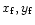$x_{\rm f},y_{\rm f}$