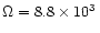 $\Omega = 8.8\times 10^{3}\,$