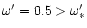 $\omega '=0.5>\omega '_*$