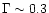 $\Gamma \sim 0.3$