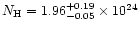 $N_{\rm H}=1.96^{+0.19}_{-0.05}\times 10^{24}$