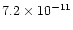 $7.2\times10^{-11}$