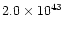 $2.0\times10^{43}$