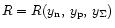 $R=R(y_{\rm n},\, y_{\rm p}, \, y_{\Sigma})$