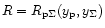 $R = R_{\rm p\Sigma}(y_{\rm p},y_\Sigma)$
