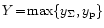 $Y\! = \! \max \{y_\Sigma, y_{\rm p}\}$