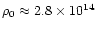 $\rho_0 \approx 2.8 \times 10^{14}$