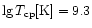 $\lg T_{\rm cp}{\rm [K]}=9.3$