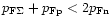 $p_{{\rm F}\Sigma} + p_{{\rm F}{\rm p}}
< 2 p_{{\rm F}{\rm n}}$