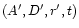 $(A^{\prime}, D^{\prime}, r^{\prime}, t)$