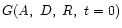 $G(A,\ D,\ R,\ t=0)$