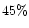 $45 \%$