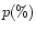 $p (\%)$