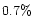 $0.7\%$