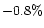 $-0.8 \%$