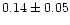 $0.14 \pm 0.05$