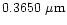 $0.3650~\mu {\rm m}$