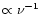 $\propto \nu^{-1}$