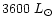 $3600~L_{\odot}$
