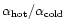 $\alpha_{\rm hot}/\alpha_{\rm cold}$