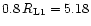 $0.8\,R_{\rm L1}=5.18$