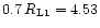 $0.7\,R_{\rm L1}=4.53$