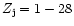 $Z_{\rm j} = 1 - 28$
