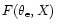 $F(\theta_{\rm e}, X)$