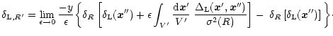 $\displaystyle %
\delta_{{\rm L},R'} = \lim_{\epsilon \rightarrow 0} \frac{-y}{\...
...] - \; \delta_{R}\left[ \delta_{\rm L}({\vec x''}) \right] \biggl \rbrace \cdot$