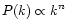 $P(k) \propto k^n$