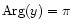 ${\rm Arg}(y)=\pi $