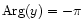 ${\rm Arg}(y)=-\pi $