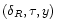 $(\delta_{R},\tau,y)$