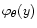$\varphi_{\theta}(y)$
