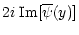 $\displaystyle %
2 i \; {\rm Im}[ \overline{\psi}(y) ]$