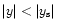 $\vert y\vert < \vert y_{\rm s}\vert$