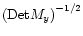 $\left( {\rm Det}M_y \right)^{-1/2}$