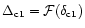 $\Delta_{\rm c1} = {\cal F}(\delta_{\rm c1})$