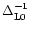 $\Delta_{{\rm L}0}^{-1}$