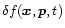 $\delta f({\vec x},{\vec p},t)$